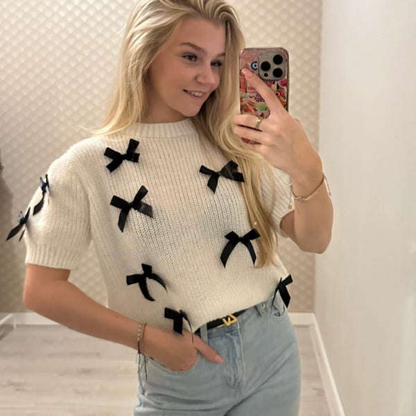 Annefleur top trui gehaakt strikje