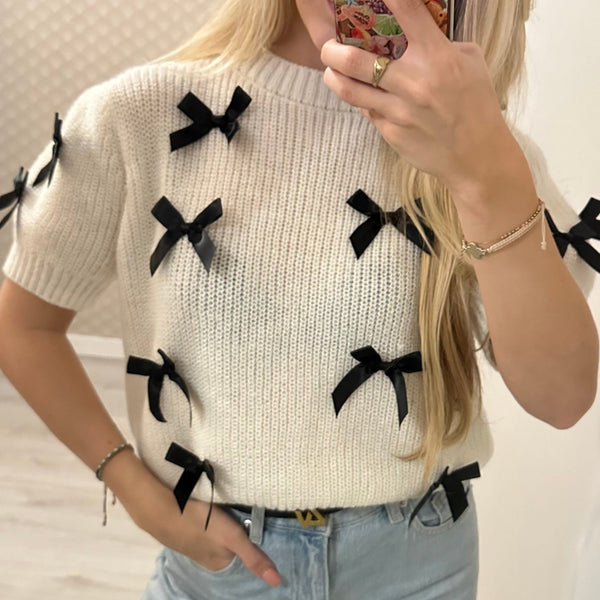 Annefleur top trui gehaakt strikje