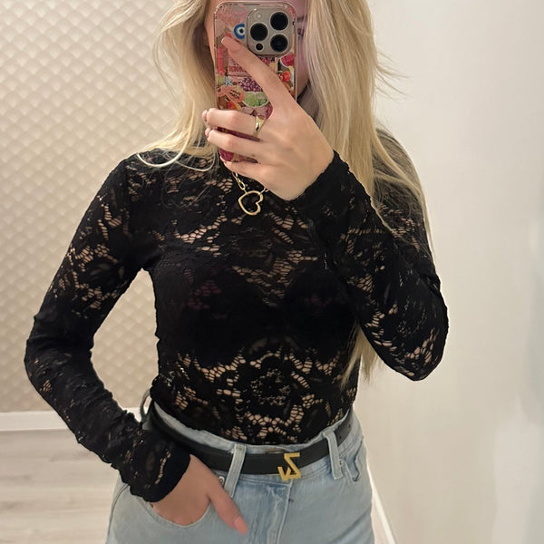 Chique kanten top lange mouwen annefleur