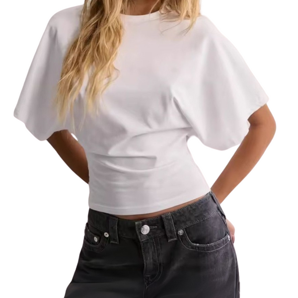 Getailleerd tshirt annefleur wit