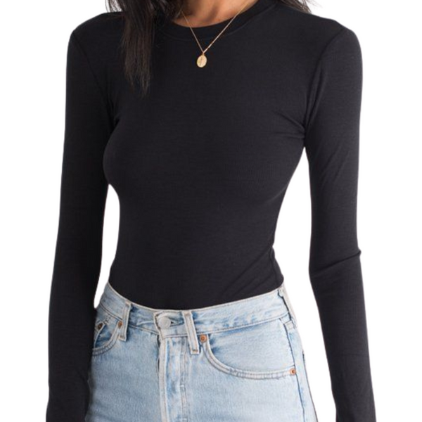 basic zwart top body annefleur kleding ilse body