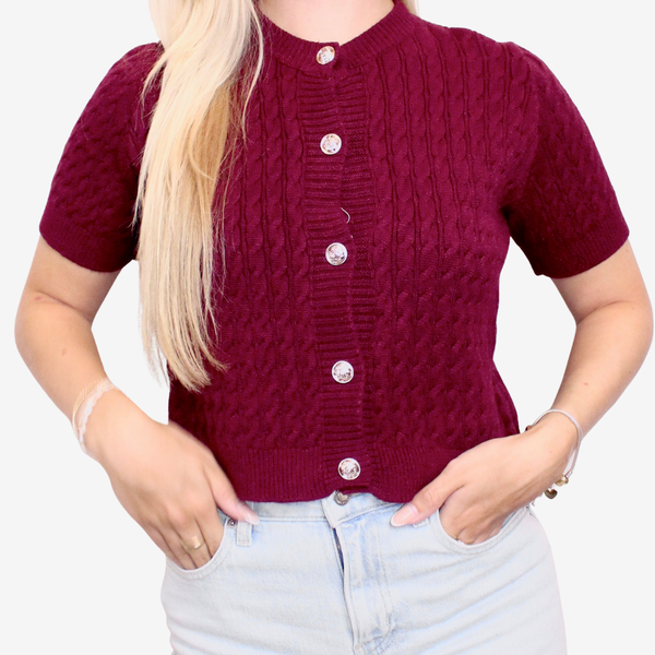Meike top - Bordeaux rood