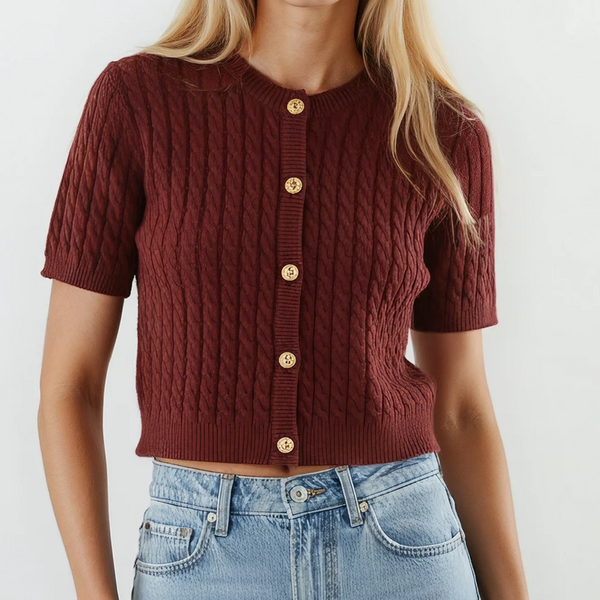 Meike top - Bordeaux rood