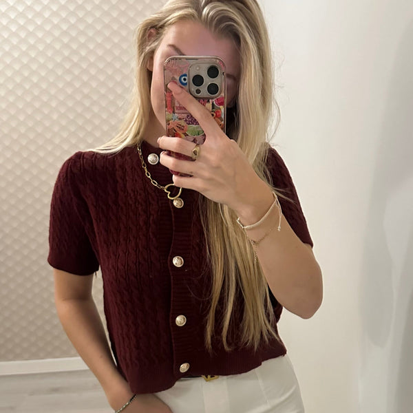 Meike top - Bordeaux rood