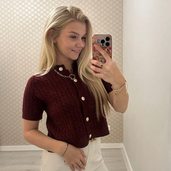 Meike top - Bordeaux rood